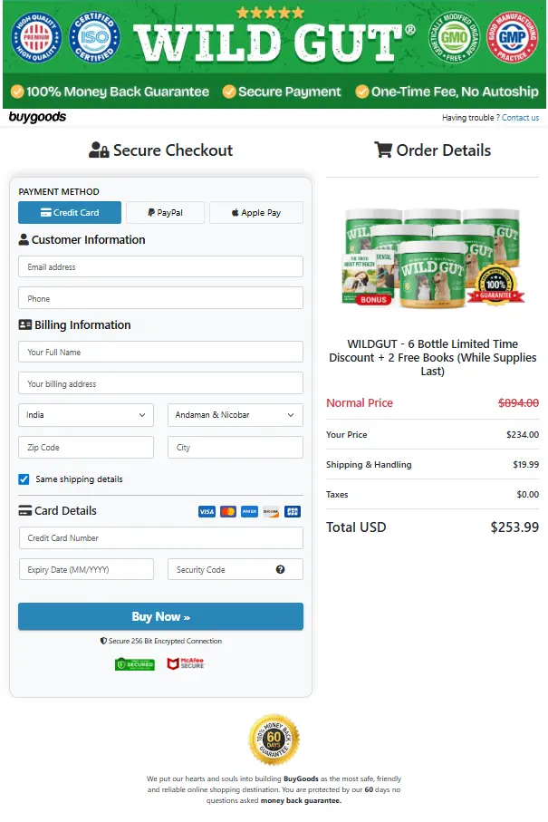 WildGut- Secure Page